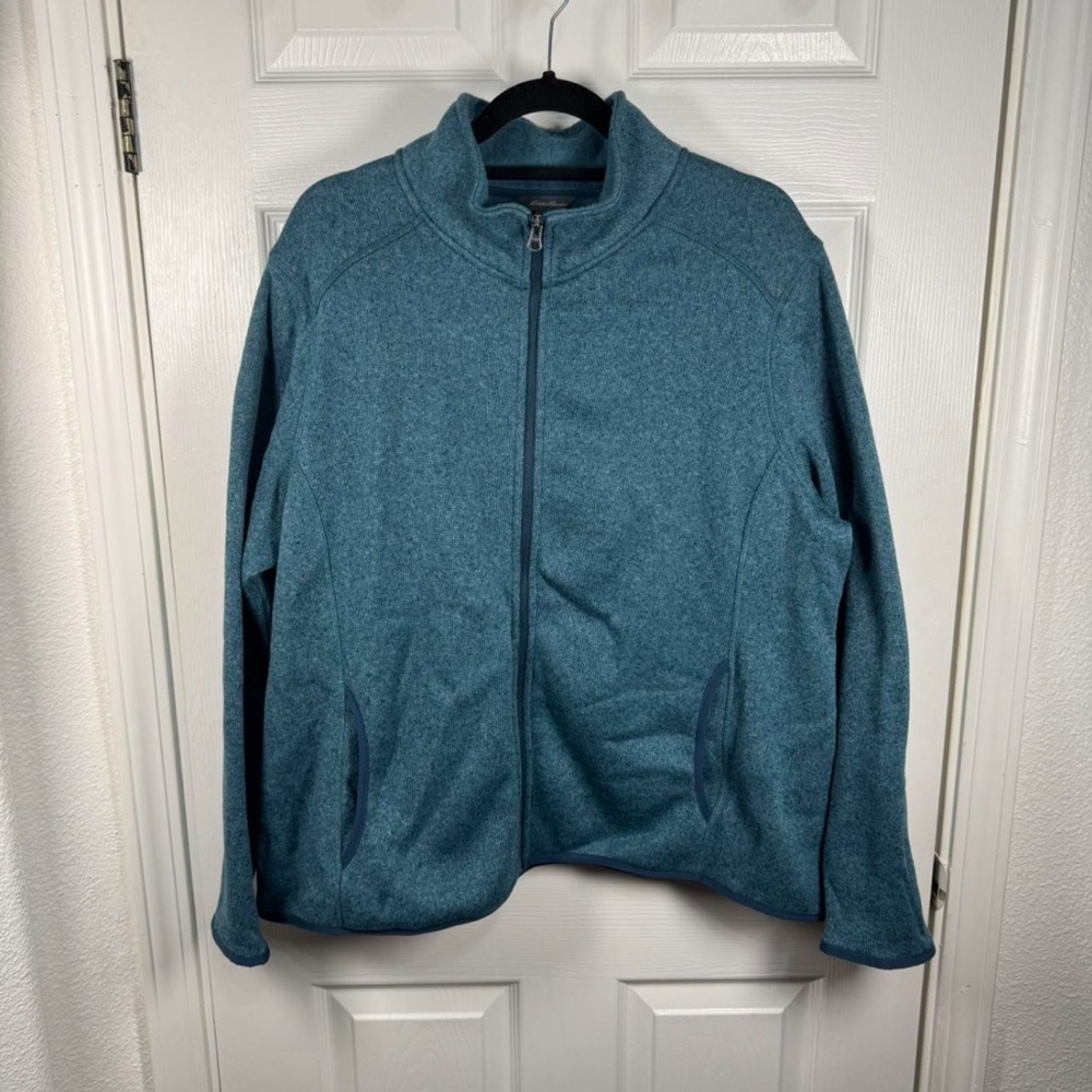 Eddie Bauer‎ Men's Teal Zip-Up Sweater